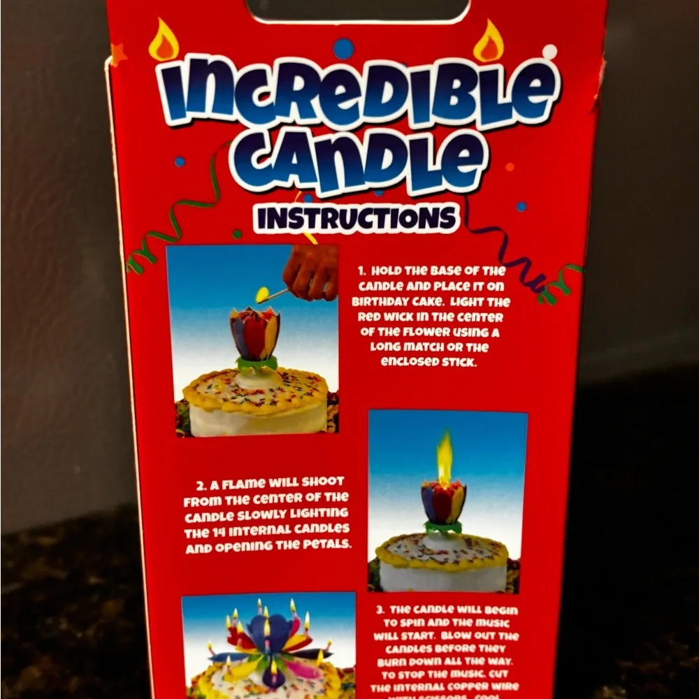 NWT/Sealed in box Vintage Candle holders Crayon Candles/Musical Spinning Candle.